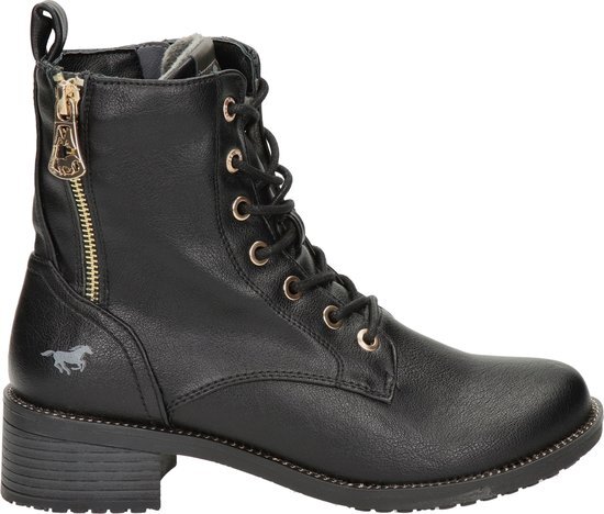 Mustang dames veterboot - Zwart - Maat 36