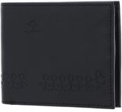 oxmox Leren portemonnee Leather Querscheinbörse Jumping Jack Embossed Black zwart