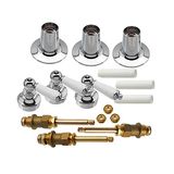 Danco 39695 Trim Kit met Porseleinen Hendel Handgrepen voor Pfister Triple-Handle Bad en Douchekranen