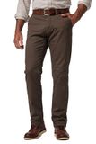 JP 1880 Heren Chino Regular-Fit Broek met Elastische Tailleband - Donkerolijf - Maat 35
