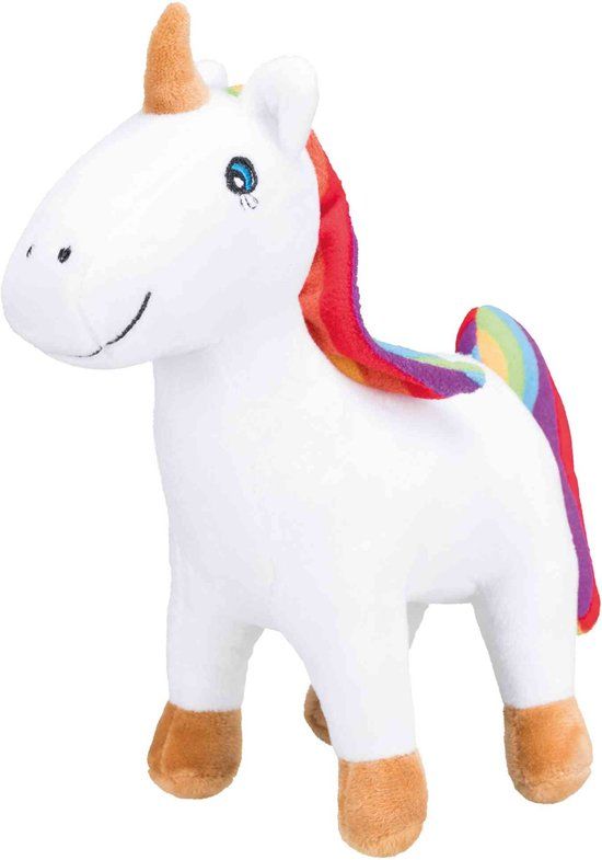 Trixie pluche eenhoorn met geluid assorti 25 cm