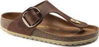 Birkenstock Gizeh Big Buckle Slippers - Dames - Cognac - Maat 38