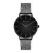 Tamaris Analoog kwartshorloge voor dames, met roestvrijstalen armband TT-0150-MQ, zwart