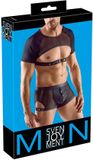Svenjoyment Men's Shirt L Black Polyester/Elastane/Polyurethane