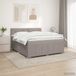 vidaXL Boxspringbed met matras, taupekleurig, 140 x 200 cm, met stoffen bekleding