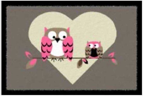 Hanse Home Deurmat Uilen Wasbaar 30Â°C 40x60 cm Bruin