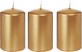 Trend Candles Cilinderkaars/stompkaars - 5x - goud - 5 x 8 cm - 18 branduren - horeca kaarsen