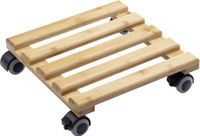 Metafranc WU0825340 Plantentrolley Bamboe Laadvermogen (max.): 60 kg 300 mm x 300 mm x 74 mm Aantal rollers 4