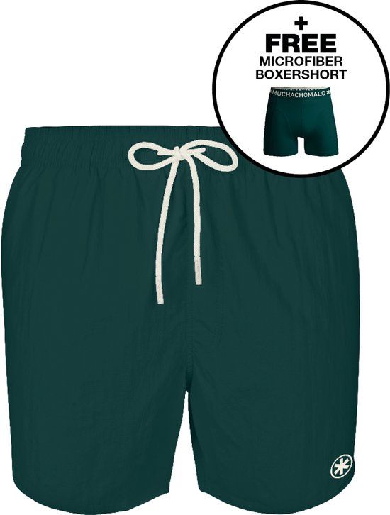 Muchachomalo Zwembroek Heren - 1 Pack + Boxershort - Groen - Mannen Zwembroek