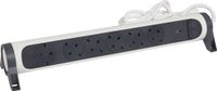 Legrand Monteerbare Contactdoos - 6X2P + A - Schuko - Randaarde Nederland - Verlengsnoer 2 Meter - Zwart