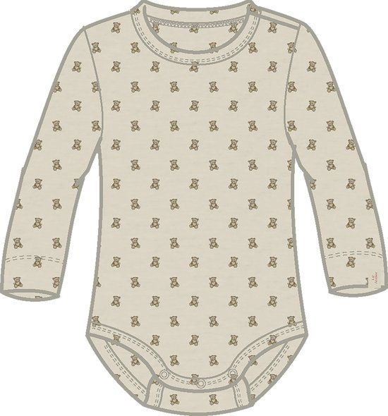 NAME IT Baby Bodies NBNGAYO ELO LS SLIM BODY LIL NOOS - Wit - Katoen/Lyocell/Elastaan - Maat 86