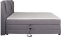 Vente-unique Lit boxspring tissu gris clair 2 x 80 x 200 cm