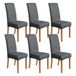 Amazon Basics Stoelhoes, voor eetkamerstoelen, rekbaar, donkergrijs, 6 stuks