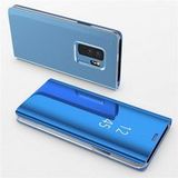 Phonillico® Blauwe spiegel flip case voor Samsung Galaxy A9 2018 A920 - Clear View beschermhoes Cover