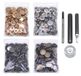 Icecat 120 boutons-pression, à double tête, en métal, de 10 mm, pour cuir et travaux manuels