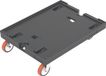 0 0 WALTHER 8620 V1 transportwagen, kunststof/staal, zwart, 80x60 cm, 500 kg
