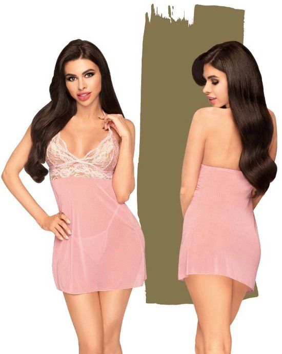 Penthouse Lingerie Bedtime Story Babydoll - S/M - Pink