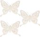 Cosy @ Home Kerstboomversiering Vlinder - 4x - 14 cm - wit glitter - op clip - ornament
