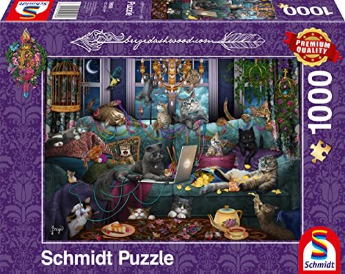 Schmidt Spiele 59989 Brigid Ashwood, katten in quarantaine, 1000 stukjes puzzel, normaal