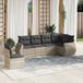 Maison Exclusive - Ensemble de meubles de jardin 6 pièces avec canapé et coussins, gris clair, en polyrotin