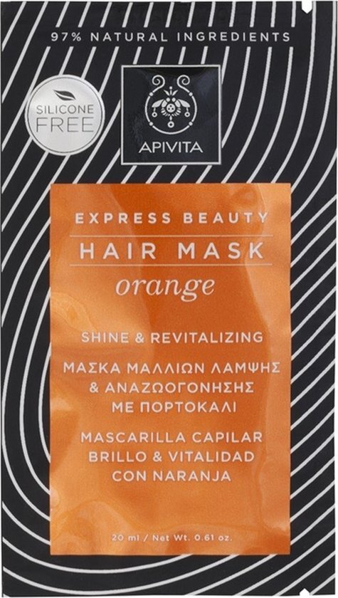 Apivita Masker Hair Care Treatment Moisturizing Hair Mask Orange
