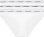 Calvin Klein Bikini 3Pk Dames Wit Katoenmix Effen XXL