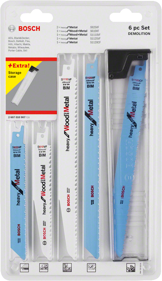 Bosch 2 607 010 907 - Decoupeerzaag-, figuurzaag- & reciprozaagbladen - 6 stuks