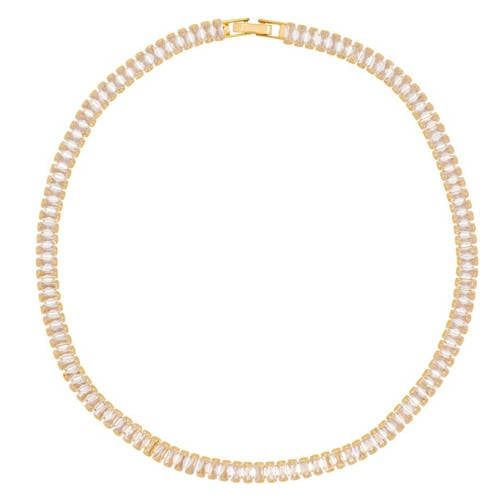 Club Manhattan Tennis Necklace goudkleurig