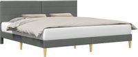 vidaXL Bedframe met hoofdeinde Donkergrijs 180 x 200 cm Stof