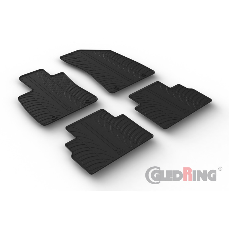 GledRing Rubbermatten passend voor MG ZS (EV) 2019- (T profiel 4-delig)