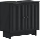 vidaXL - Wastafel - kabinet - voor - de - badkamer - EDE - Zwart - 59,5 - x - 31,5 - x - 59 - cm