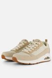 Skechers Uno - Two Much Fun Dames Sneakers - Taupe/Zand