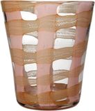 HD Collection Bougeoir Verre Pêche 13x13x15,5cm