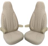 BREMER SITZBEZÜGE Premium Camper stoelhoezen voor Frankia WPL405 in Beige (2 losse stoelen)