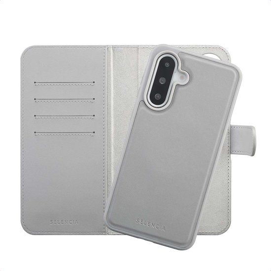 Selencia Olyn Uitneembare Bookcase met MagSafe voor de Samsung Galaxy A36 - Grijs