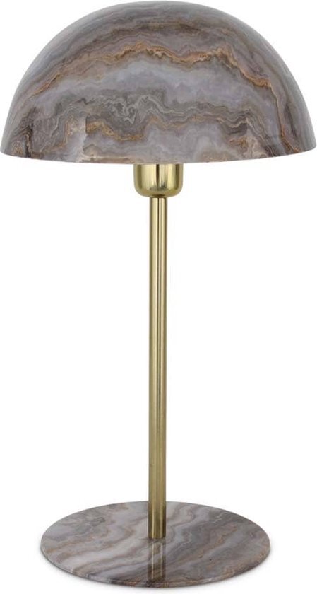 Safaary Tafellamp Oosters Grijs Marmer Mushroom Ø 26 x 48cm