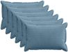 vidaXL - Taie d'oreiller - 6 pièces - Bleu - 40 x 60 cm - Satin de coton