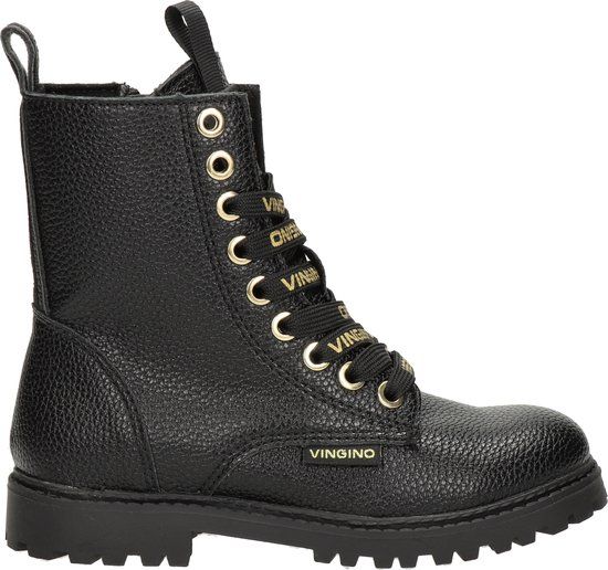Vingino Eva High Meisjes Laarzen - Deep Black - Maat 31