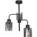 Pablik Suspension Classique Noire Avec Abat-jour En Verre Graphite 15-441