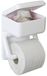 Wenko 2-in-1 toiletpapierhouder met planchet voor natte toilettissues, van hoogwaardige, stevige kunststof, inclusief montagemateriaal, afmetingen (B x H x D): 16 x 20 x 11 cm, wit