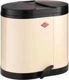 WESCO Eco-verzamelaar Prullenbak | 30 Liter | Duo Pedaalemmer (2x15 Liter) | Metaal - Amandel
