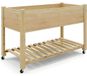 Bois Jardinière surélevée sur roulettes - 122x61x76 cm