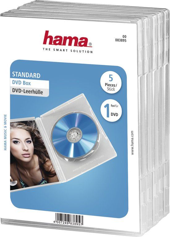 Hama DVD Jewel Single-Box Transparant - 5 stuks