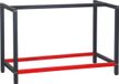 Mannaco cadre d'établi industriel robuste en acier 125x57x81cm anthracite rouge
