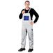 REIS Multimaster MMS Beschermende Tuinbroek - Verstelbare Pasvorm, Meerdere Zakken, Duurzame Stof, 65% Polyester 35% Katoen, Kleur: Wit-Blauw, Maat: 62