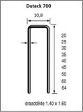 Dutack Nieten 700 60 mm. verzinkt
