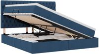 vidaXL LED-opbergbed met matras Blauw 180 x 200 cm Stof