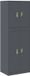 vidaXL Armoire de rangement - anthracite - acier - 60 x 40 x 175 cm