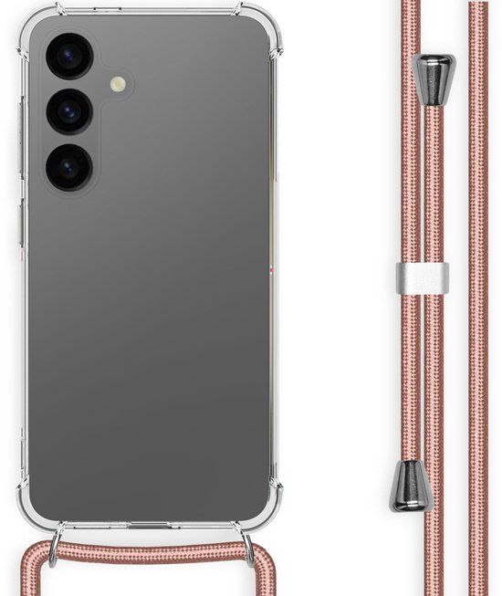 imoshion Hoesje - Geschikt voor Samsung Galaxy S24 - Backcover met koord - Rosé Goud