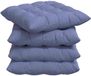 vidaXL - Zitkussens - 4 stuks - Stof - Jeans Blauw - 40 x 40 x 6 cm